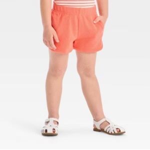 Cat & Jack - Girls' French Terry Shorts Size S (6/7) Orange